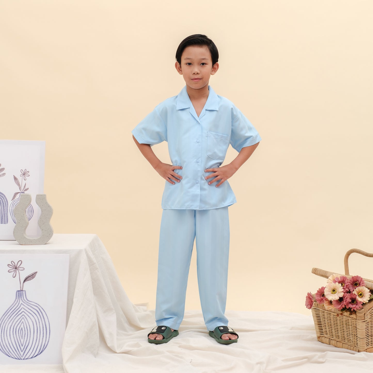 Boys' Dream in Silk Classic Style in Baby Blue