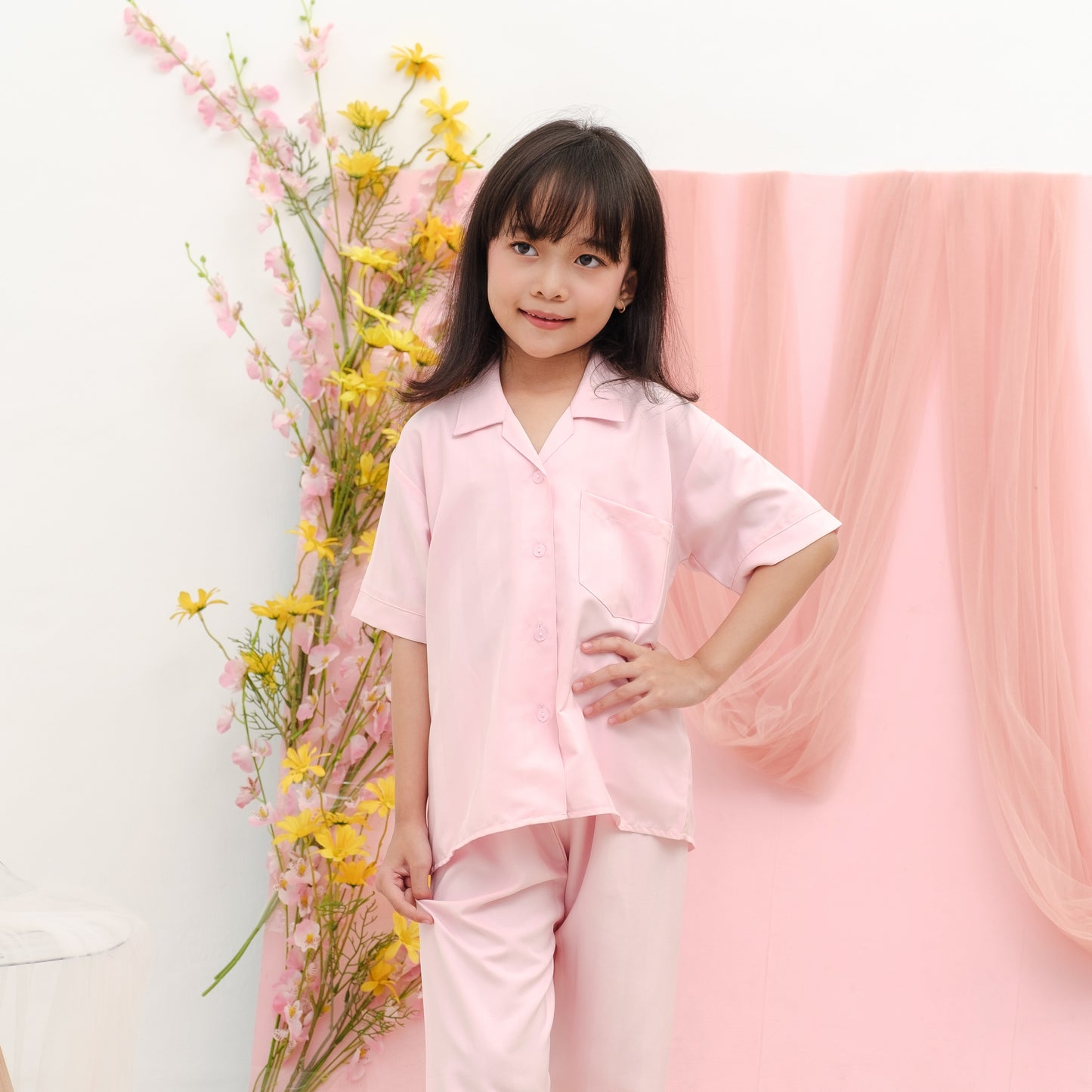 Girls' Dream in Silk Classic Style in Light Rose