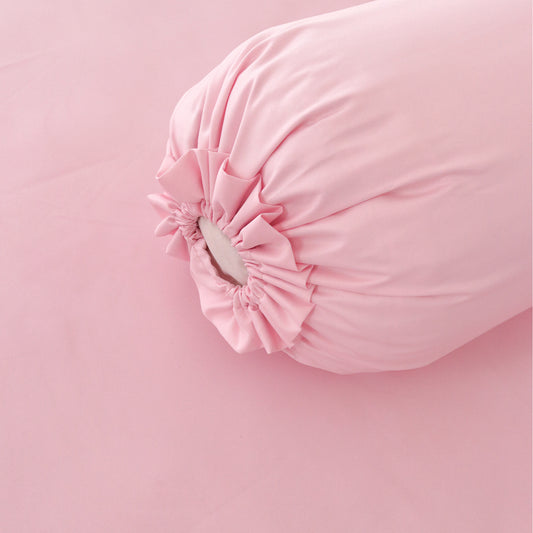 Sateen Touch Plain-dyed Bolster Case in Light Rose (1pc)