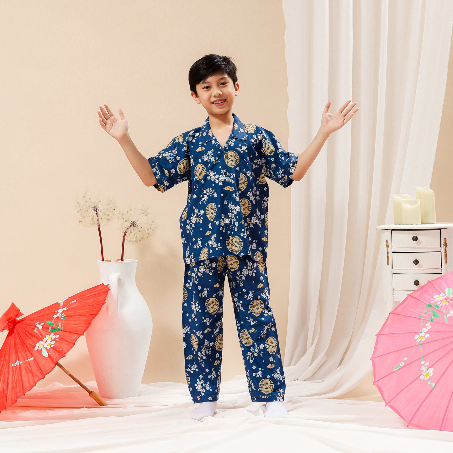 Ensemble de pyjama en coton pour enfants Lucky Dragon