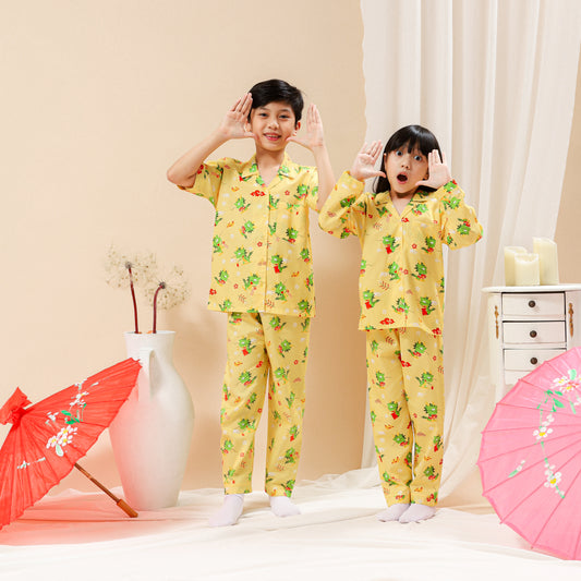 Children Little Dragon Cotton Pajama Set