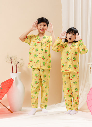 Children Little Dragon Cotton Pajama Set Sleep in Dreamland