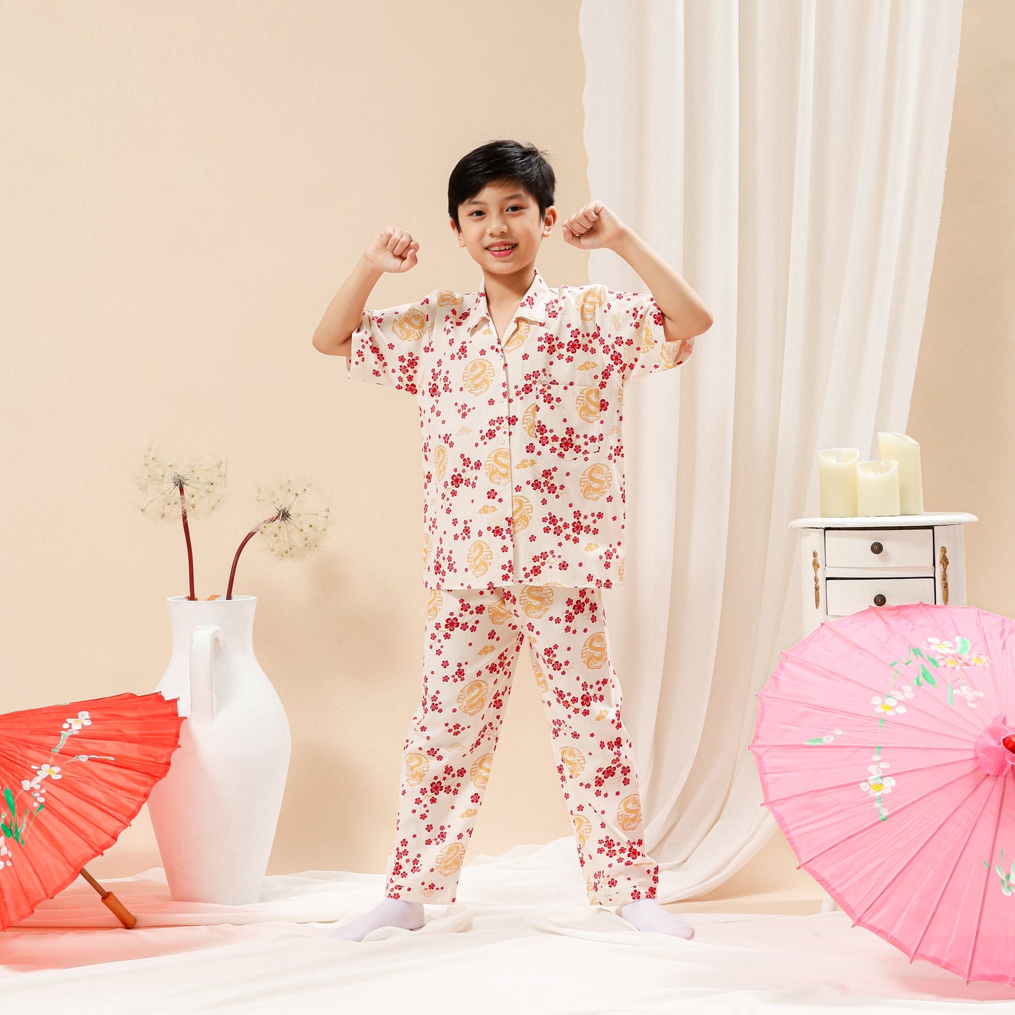 Ensemble de pyjama en coton pour enfants Lucky Dragon