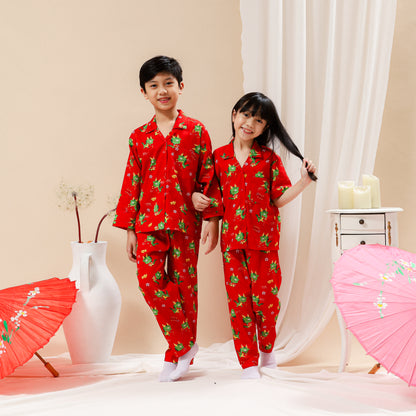 Ensemble pyjama en coton Little Dragon pour fille