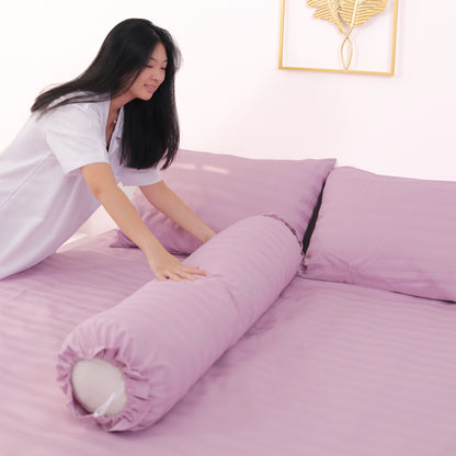 Sateen Touch Fitted Sheet Set in Lilac