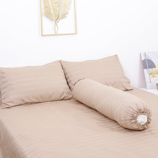 Sateen Touch Fitted Sheet Set in Mocha