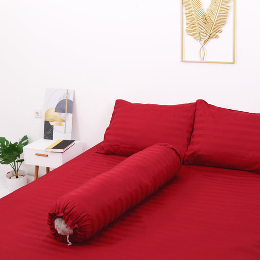 Sateen Touch Fitted Sheet Set in Cherry