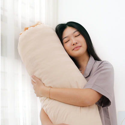 Sateen Touch Bolster Case dalam Beige (1pc)