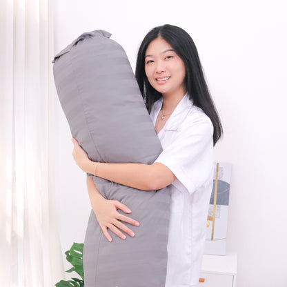 Sateen Touch Bolster Case in Griss (1pc)