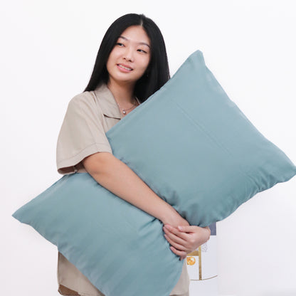 Sateen Touch Pillowcase in Misty Blue (1 pc)