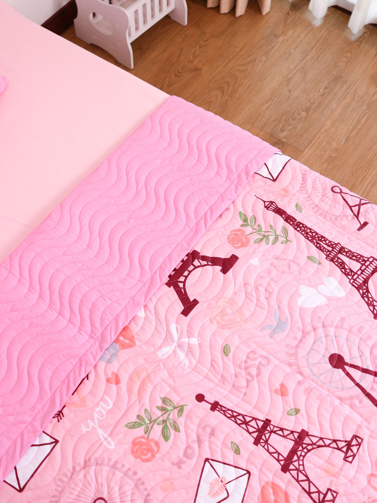 Bonjour Paris Cotton Summer Blanket